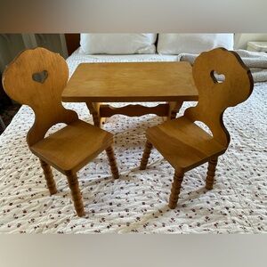 Pleasant Company Kirsten Trestle Table and Chairs set American Girl GUC